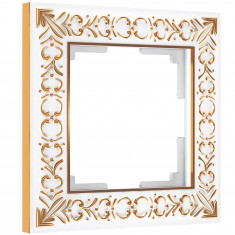 Рамка на 1 пост (белое золото) W0011523 &mdash; Multielectrika