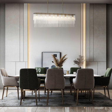 Умная подвесная люстра со стеклянным рассеивателем 488/10 — Multielectrika