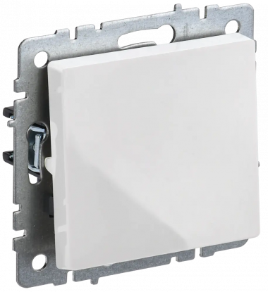 Выключатель одноклавишный самовозвратный 10А IEK Brite ВС10-1-4-БрБ белый — Multielectrika