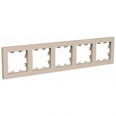 Рамка на 5 постов Systeme Electric AtlasDesign универсальная, песочный &mdash; Multielectrika