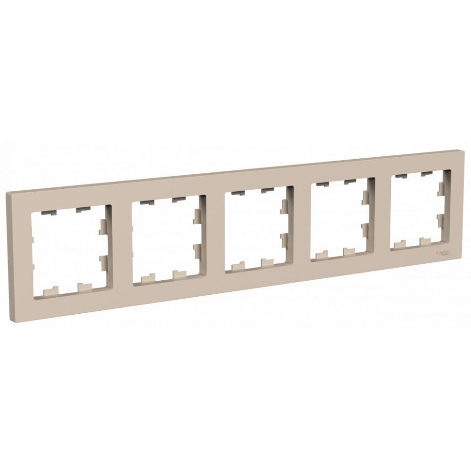 Рамка на 5 постов Systeme Electric AtlasDesign универсальная, песочный фото 1 — Multielectrika