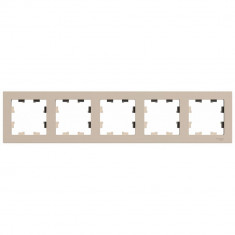 Рамка на 5 постов Systeme Electric AtlasDesign универсальная, песочный &mdash; Multielectrika