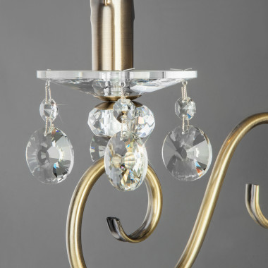 Классическое бра с хрусталем 10104/1 античная бронза/прозрачный хрусталь Strotskis — Multielectrika