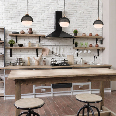 Подвесной светильник 50106/1 античная бронза/черный — Multielectrika