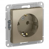 Розетка силовая Schneider Electric Atlas Design шампань