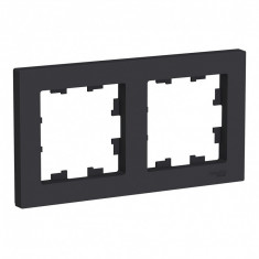 Рамка Schneider Electric Atlas Design на 2 поста, карбон &mdash; Multielectrika