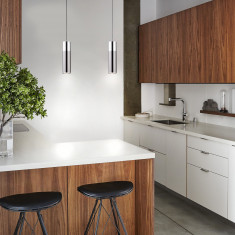 Светодиодный подвесной светильник в стиле лофт 50135/1 LED хром/черный жемчуг &mdash; Multielectrika