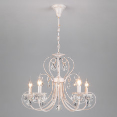 Люстра с хрусталем в классическом стиле 3305/5 белый с золотом / прозрачный хрусталь &mdash; Multielectrika