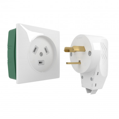 Силовая розетка с вилкой 32А 250В (белый) W1189201 — Multielectrika