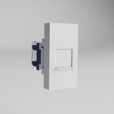 W1281101/ Модульная розетка Ethernet RJ-45 6 cat. 22,5*45 (белый) W1281101 &mdash; Multielectrika