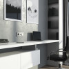 Выключатель двухклавишный (Hammaer серебряный) W1220006 фото 2 &mdash; Multielectrika