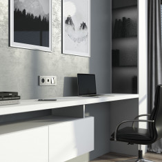 Выключатель двухклавишный (Hammaer серебряный) W1220006 &mdash; Multielectrika