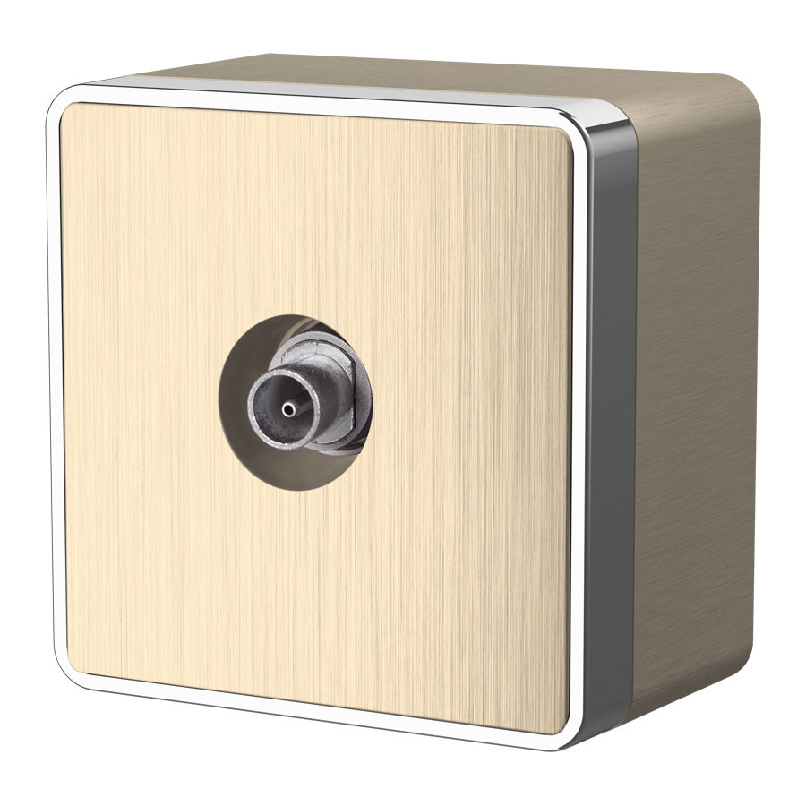 ТВ-розетка оконечная Gallant (шампань рифленый) WL15-21-01 фото 1 — Multielectrika