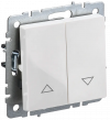 Выключатель для жалюзи 10А IEK Brite ВС10-1-5-БрБ белый фото 1 — Multielectrika