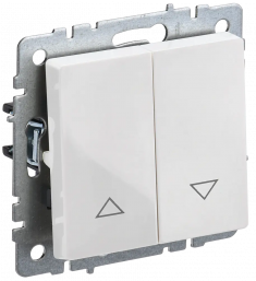 Выключатель для жалюзи 10А IEK Brite ВС10-1-5-БрБ белый &mdash; Multielectrika