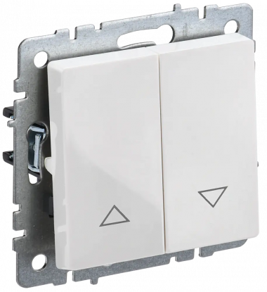 Выключатель для жалюзи 10А IEK Brite ВС10-1-5-БрБ белый — Multielectrika