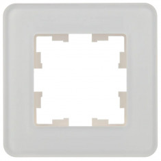 Рамка на 1 пост IEK Brite РУ-1-2-Бр стекло белый RE &mdash; Multielectrika