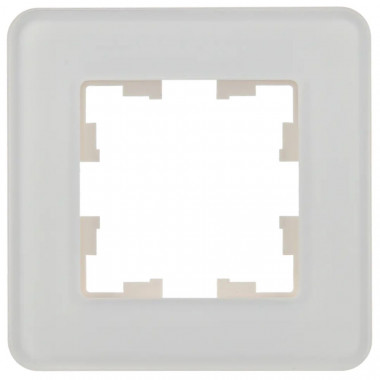 Рамка на 1 пост IEK Brite РУ-1-2-Бр стекло белый RE — Multielectrika