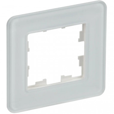 Рамка на 1 пост IEK Brite РУ-1-2-Бр стекло белый RE — Multielectrika