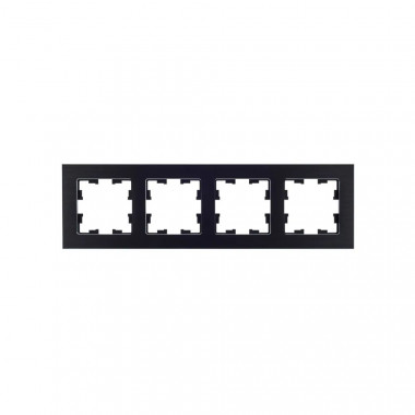 Рамка на 4 поста IEK Brite РУ-4-1-БрЧ металл черный — Multielectrika