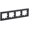 Рамка на 4 поста IEK Brite РУ-4-1-БрЧ металл черный фото 1 — Multielectrika