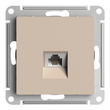 Розетка RJ-11 Systeme Electric AtlasDesign, песочный — Multielectrika