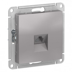 Розетка RJ-11 Schneider Electric Atlas Design алюминий &mdash; Multielectrika