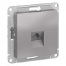 Розетка RJ-11 Schneider Electric Atlas Design алюминий