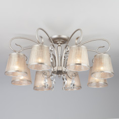 Люстра потолочная с абажурами 60065/8 серебро &mdash; Multielectrika
