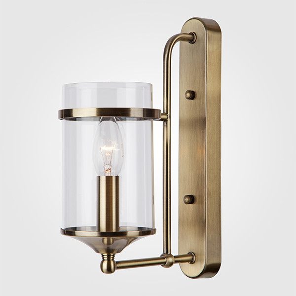 Настенный светильник со стеклянным плафоном 60040/1 античная бронза фото 1 — Multielectrika