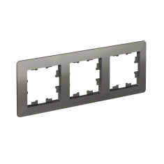 Рамка на 3 поста Systeme Electric AtlasDesign Air сталь &mdash; Multielectrika