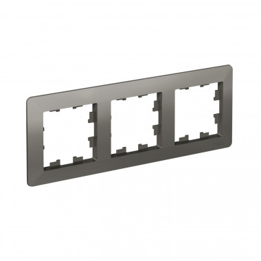 Рамка на 3 поста Systeme Electric AtlasDesign Air сталь — Multielectrika