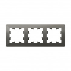 Рамка на 3 поста Systeme Electric AtlasDesign Air сталь &mdash; Multielectrika