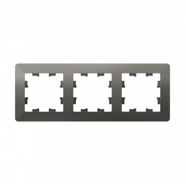 Рамка на 3 поста Systeme Electric AtlasDesign Air сталь — Multielectrika