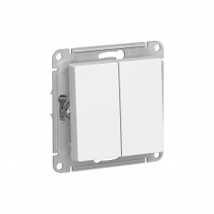 Выключатель двухклавишный Systeme Electric AtlasDesign самовозвратный, 10А, лотос &mdash; Multielectrika