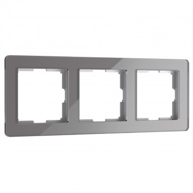 Рамка из акрила на 3 поста Acrylic графит W0032704 &mdash; Multielectrika