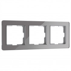 Рамка из акрила на 3 поста Acrylic графит W0032704 &mdash; Multielectrika