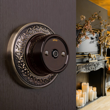 ТВ розетка (коричневый) Ретро WL18-02-05 — Multielectrika