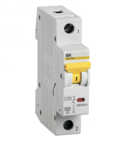 Автоматический выключатель ВА 47-60M 1Р 20А 6 кА характеристика С IEK MVA31-1-020-C &mdash; Multielectrika