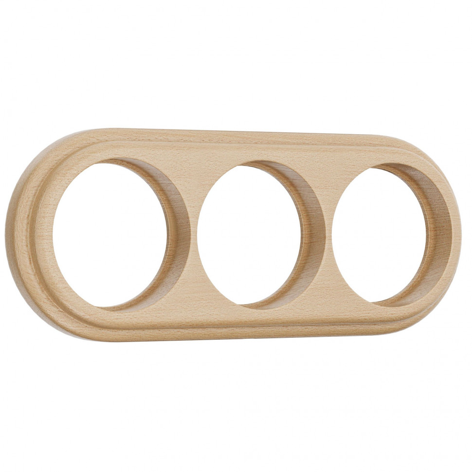 Рамка на 3 поста светлый бук W0035224 фото 1 &mdash; Multielectrika