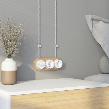 Рамка на 3 поста светлый бук W0035224 &mdash; Multielectrika