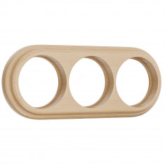 Рамка на 3 поста светлый бук W0035224 &mdash; Multielectrika