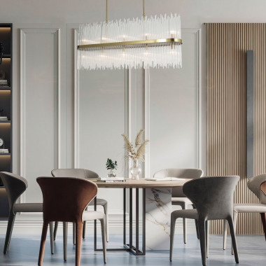 Умная подвесная люстра со стеклянным рассеивателем 486/10 — Multielectrika