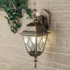 Уличный настенный светильник Vega D черное золото &mdash; Multielectrika