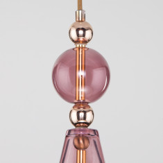 Подвесной светильник со стеклянным плафоном 50202/1 пурпурный &mdash; Multielectrika