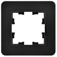 Рамка на 1 пост IEK Brite РУ-1-2-Бр стекло черный RE &mdash; Multielectrika