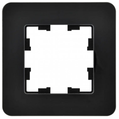 Рамка на 1 пост IEK Brite РУ-1-2-Бр стекло черный RE — Multielectrika