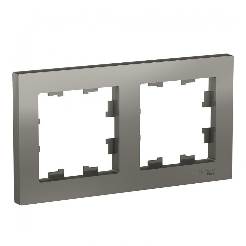 Рамка Schneider Electric Atlas Design на 2 поста, сталь фото 1 — Multielectrika