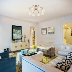 Потолочная люстра с тканевыми абажурами 60082/8 золотая бронза &mdash; Multielectrika