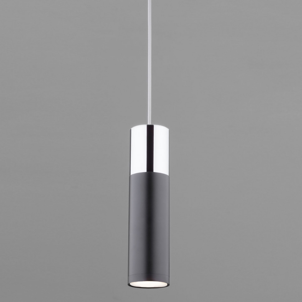 LED светильник подвесной в стиле лофт 50135/1 LED хром/черный фото 1 — Multielectrika